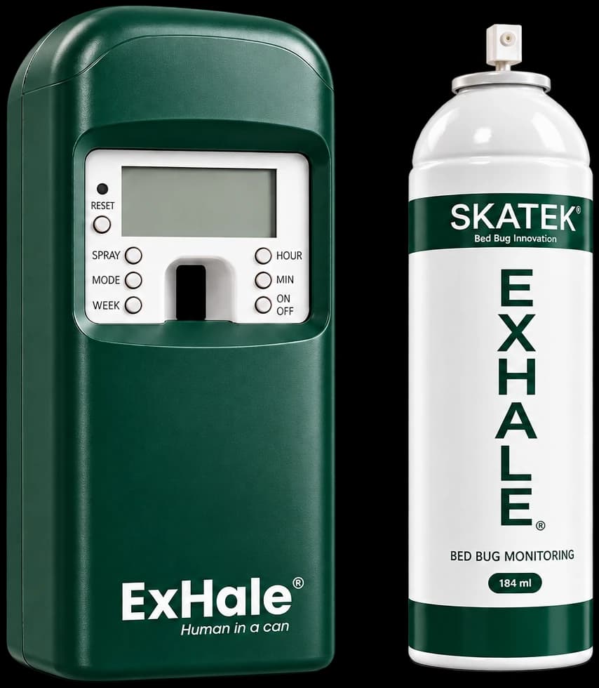 The ExHale programmable dispenser beside the ExHale monitoring aerosol